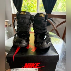 Nike Black Patent Leather High-Tops